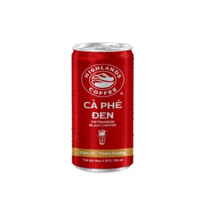 Cà phê Highlands đen đá lon〔 49¥/lon 〕nguyên thùng (185ml x 24 lon) インスタントブラックコーヒー