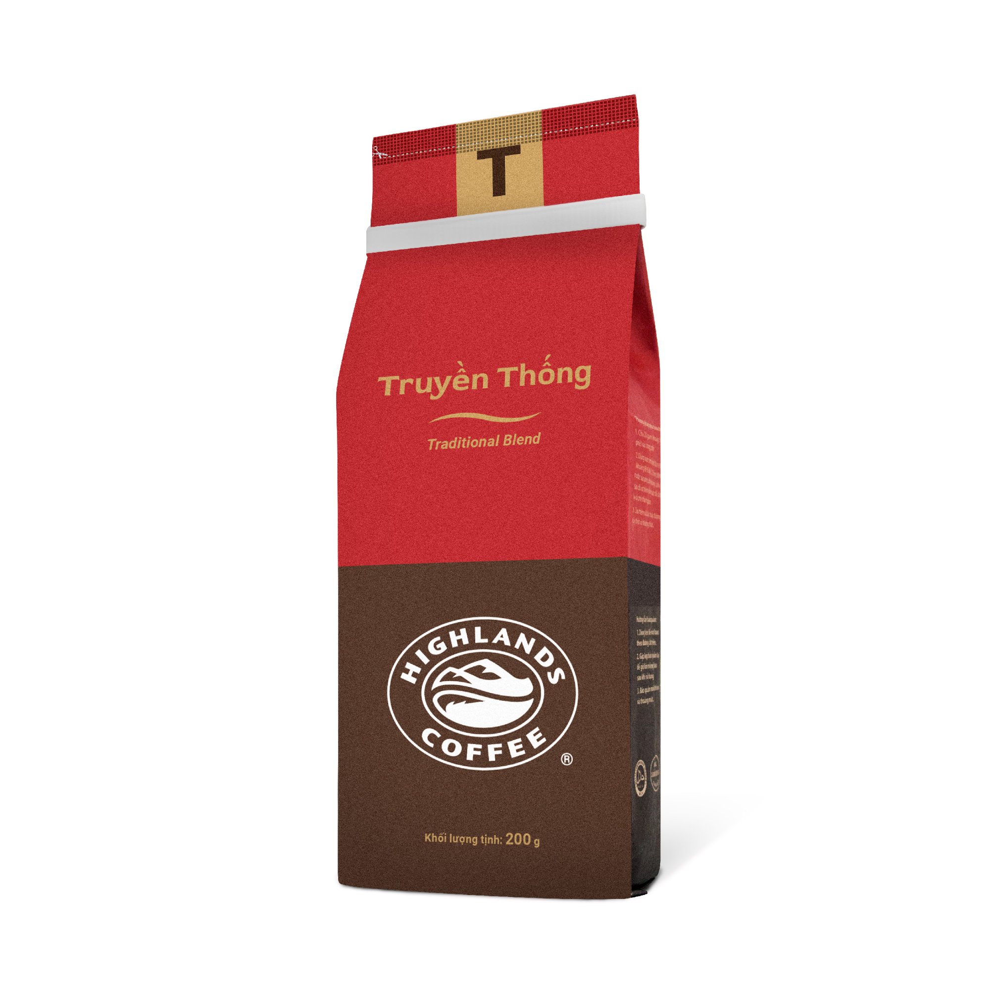 Cà phê Highlands rang xay truyền thống〔 500¥/túi 〕nguyên thùng (200g x 12 túi) ベトナムコーヒートラディショナルブレンド