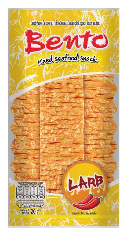 Mực Bento vàng (vị cay nhẹ)〔 170¥/gói 〕nguyên thùng (20g x 36 gói) ベント、ミックスシーフードスナックラーブ味