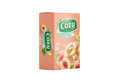 Trà hòa tan Cozy - Hương Đào〔 398¥/hộp 〕Nguyên thùng (16 gói x 30 hộp)