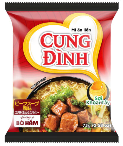 Mì Cung Đình Bò Hầm〔 108¥/gói 〕nguyên thùng (73g x 30 gói)