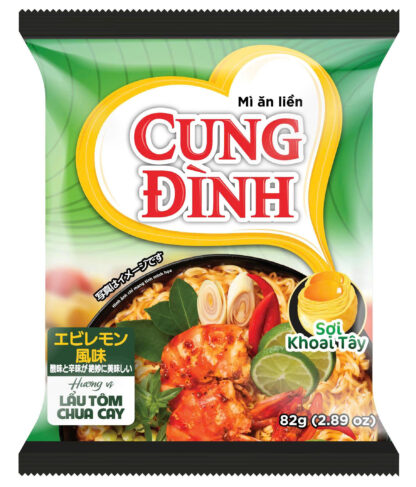 Mì Cung Đình Lẩu Tôm Chua Cay〔 108¥/gói 〕nguyên thùng (82g x 30 gói)