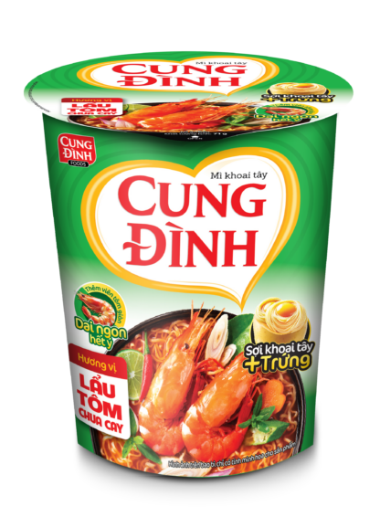 Mì Ly Cung Đình Lẩu Tôm Chua Cay 〔 143¥/ly 〕nguyên thùng (65g x 24 ly)